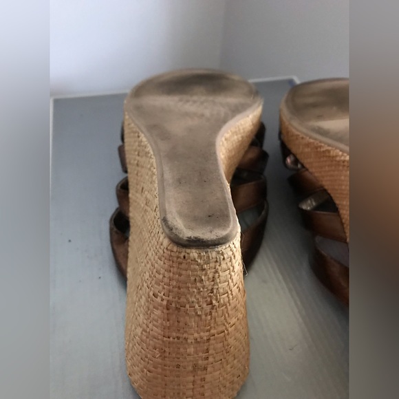 Cloud walker bronze trinity wedge slip on sandal 8W - Picture 15 of 16